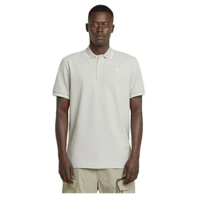 Imagen de G STAR para Hombre Polo Dunda Slim Stripe, Gris (GS Mercury D17127 5864 G987), S