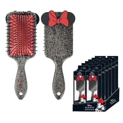 Imagen de Cepillo de Pelo Minnie Color Negro Desenredante Diseño Estampado Mouse Producto Original