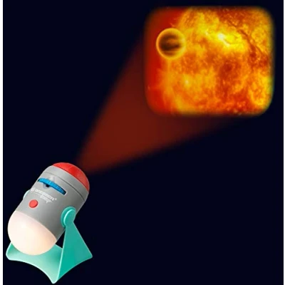 Imagen de BRESSER Junior Science Proyector y luz nocturna para niños con 24 imágenes astronómicas proyectar en una pared
