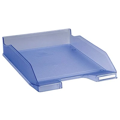 Imagen de Exacompta Linicolor Bandeja de correo, color azul hielo translúcido