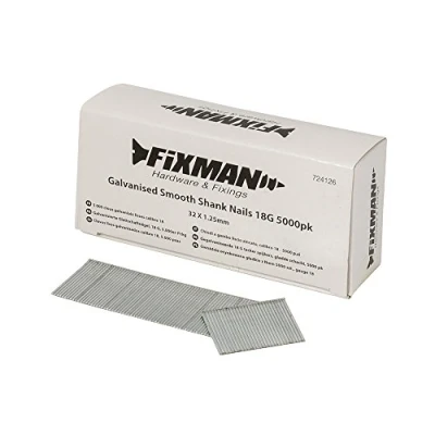 Imagen de Fixman 724126 Clavos Lisos Galvanizados Calibre 18, Set de 5000 Piezas