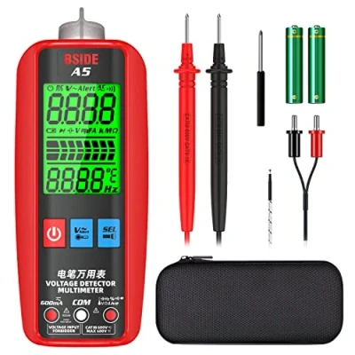 Imagen de BSIDE Multímetro Digital Inteligente Automático Tester de Corriente Eléctrica LCD Grande Polimetro con Medidor Temperatura NCV VFD Probador Voltaje Resistencia Capacidad Frecuencia Continuidad