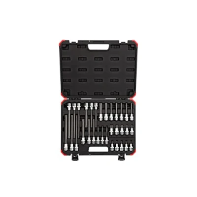 Imagen de GEDORE red Juego de puntas, vasos destornillador para tornillos TX, Puntas atornillador, Herramienta, R68003032