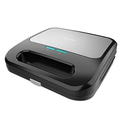 Imagen de Cecotec Sandwichera Rock&#039;nToast 3in1 Square. 800 W, Capacidad 2 Sándwiches, Acabados en Acero Inoxidable, 3 Placas Desmontables e Intercambiables, Revestimiento de piedra RockStone