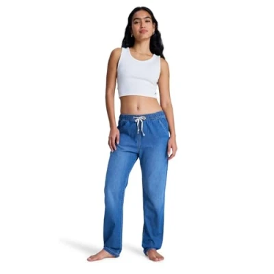 Imagen de Roxy Slow Swell Vaquero Elástico De Corte Relajado Para Mujer Relajado, Mujer, medium blue, M