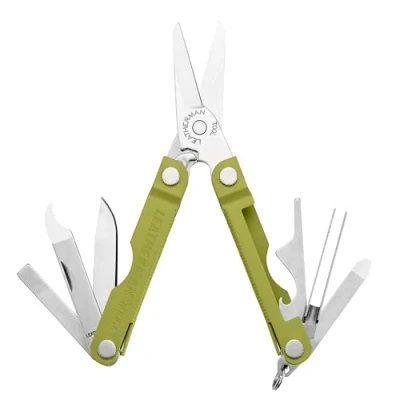 Imagen de Leatherman Micra Multiherramienta de acero inoxidable para el llavero, con tijeras muelle y otros 9 utensilios uso diario, Mojito