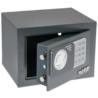 Imagen de HMF 46126 11 caja fuerte pequeña con cerradura de combinación, para muebles, 23 x 17 cm, antracita