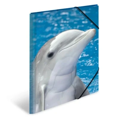 Imagen de HERMA 7146 carpeta de dibujo Animales con motivo Delfines, A3, plástico resistente, impresión interior, 1 palmo