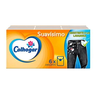Imagen de Colhogar Suavísimo Compact x6 Pañuelos Suaves Desechables Resistentes a la Lavadora