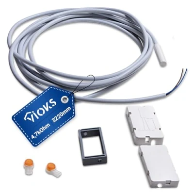Imagen de sensor de temperatura evaporador repuesto para Liebherr 9590206 4,7 kOhm Victron Sensor, impermeable,