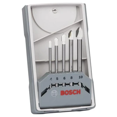Imagen de Bosch Set de 5 Brocas para Azulejos CYL 9 SoftCeramic (para baldosas cerámicas blandas, accesorio taladros), Color : Ø 4 10 mm