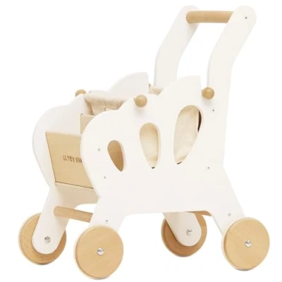 Imagen de Le Toy Van Honeybake Wooden Shopping Trolley with Detachable Bag, Supermarket Pretend Play Food Shop
