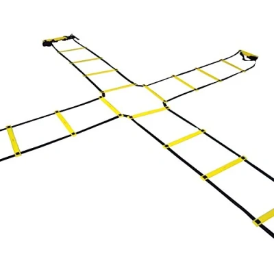 Imagen de Sportacular Gear escalera de coordinación Cross (4 vías, 4 x 2 m, incluye bolsa), entrenamiento para coordinación, agilidad, fútbol, baloncesto, fitness