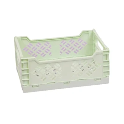 Imagen de Craftelier Caja para Organización y Almacenamiento de Materiales Scrapbooking Manualidades Diseño Plegable Apilable Tamaño Grande Medidas Abierta 24,5 x 18 10,8 cm Color Menta