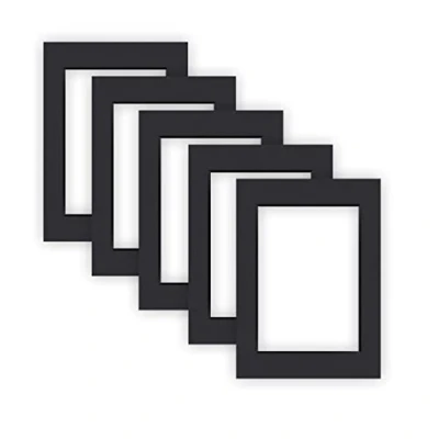 Imagen de nielsen Conservation Passepartout 1,5 mm, juego de 5, formato exterior 13x18 cm para fotos 9x13 cm, negro liso