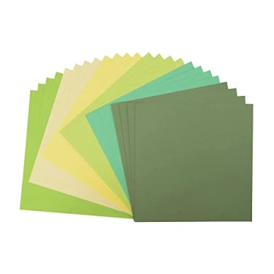 Imagen de Florence Papel para álbumes de Recortes, 30,5 x cm, 24 Hojas, Paquete múltiple Verde, 30.5x30.5x0.7 cm