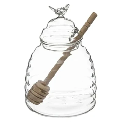 Imagen de TARRO DE MIEL CON CUCHARA 13.5X9.5CM