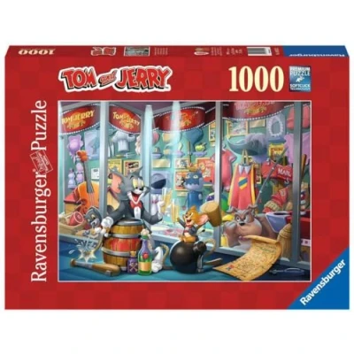 Imagen de Ravensburger Puzzle: Tom &amp; Jerry, Puzzle 1000 Piezas, Puzzles para Adultos, Piezas Pegamento Enmarcar Puzzles, Rompecabezas Niños, 70x50