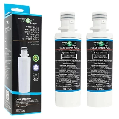 Imagen de FilterLogic FFL 156L 2x filtro de agua para frigorífico compatible con el LG LT1000P ADQ747935 ADQ74793501