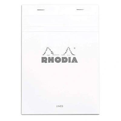 Imagen de RHODIA, 16601C, Bloc de notas grapado N16, A5, Interior: Rayado, 80 Hojas, Papel Clairefontaine Blanco g/m²,