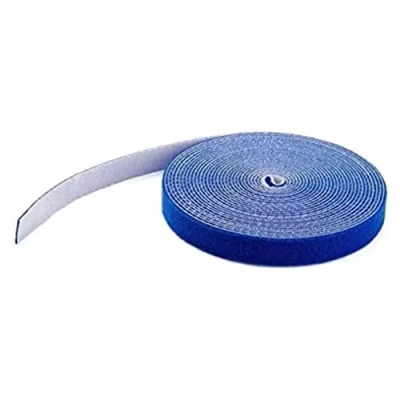 Imagen de StarTech.com Bobina de 7,6m Gancho y Bucle Tiras Reutilizables Cinta Sujetacables Envolturas Ajustables Tela para Gestión Cableado Azul (HKLP25BL)