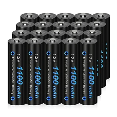 Imagen de CITYORK AAA Pilas Recargables 20 Piezas 600mAh 1.2V NI MH Baterías Recargables, Precargadas, Baja Autodescarga Ideal para Luces Solares, Control Remoto, Juguetes Eléctricos
