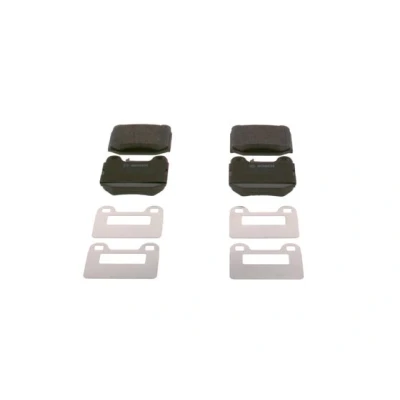 Imagen de BOSCH 0 986 494 410 Juego de pastillas freno Low Metallic Chapa antichirridos, con instrucciones montaje MERCEDES BENZ: Clase ML