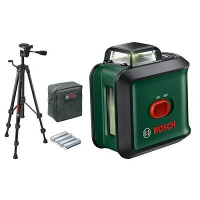 Imagen de Bosch nivel láser de líneas cruzadas UniversalLevel 360 con trípode prémium (líneas en vertical y horizontal, incl. para la alineación por toda estancia)