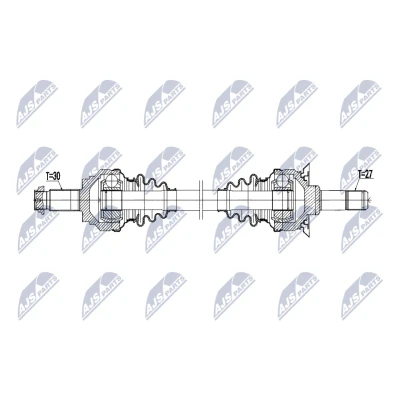 Imagen de NTY NPW BM 232 Árbol de transmisión Eje trasero izquierda 765mm
