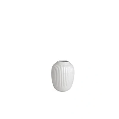 Imagen de Kähler Jarrón H10.5 cm Hammershøi Diseño danés para Flores Hecho a Mano, Blanco