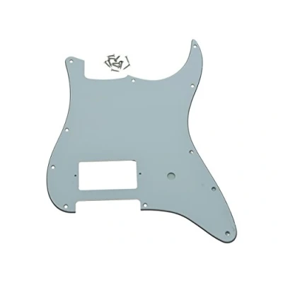 Imagen de KAISH Golpeador de guitarra Humbucker 11 agujeros ST/Strat Style One para Delonge Stratocaster/Strat blanco, 3 capas