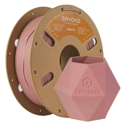 Imagen de Filamento PLA mate ERYONE para impresora 3D, 1,75 mm, tolerancia: ± 0,03 1 kg (2,2 libras) / rollo, Cer¨¢mica roja