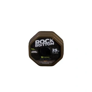 Imagen de Ridgemonkey Connexion Rock Bottom Camo Brown Tungsten Soft Coated Hooklink (25lb) Material para bajos de línea carpfishing