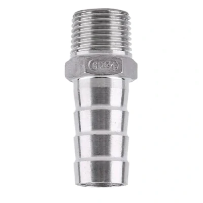 Imagen de 1 conector de manguera púas rosca adaptador dfe cola acero inoxidable SS304 1/8 &quot; 3/4&quot;(1/2 x 19 mm)