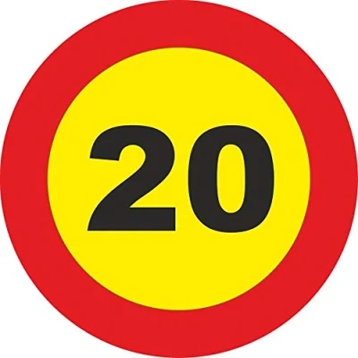 Imagen de Normaluz V10020 Señal Vial Redonda Velocidad Máxima 20 Metalica Termolacada 50 cm con CTE, RIPCI
