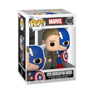 Imagen de Funko Pop! Marvel: Split Captain America A/Steve R Marvel Comics Cómics Figura de Vinilo Coleccionable Idea Regalo Mercancia Oficial Juguetes para Niños y Adultos