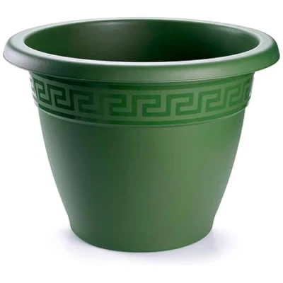 Imagen de AC Maceta Terracota Plástico Resistente Ideal para el Hogar, Plantas, Jardín, Decoración. Cuidado de Plantas Forma Redonda Ø 30 cm Color Verde
