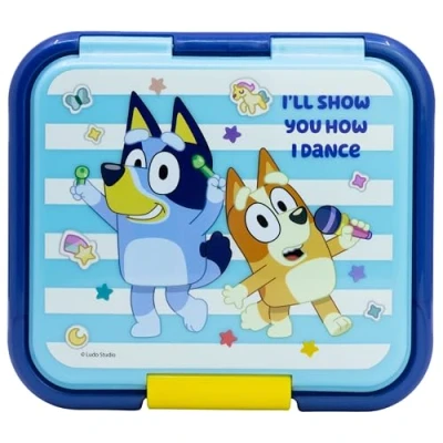 Imagen de Robuesta fiambrera infantil múltiple con 3 compartimentos de Bluey