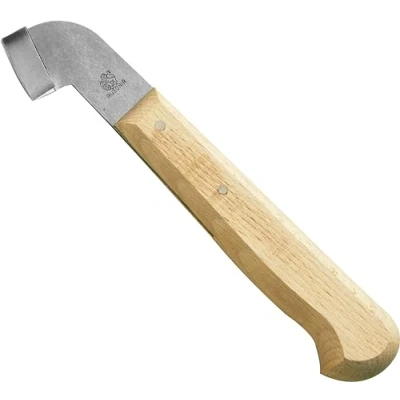 Imagen de AUSONIA 34400 NAVAJA INJERTADORA DE TRIÁNGULO CON HOJA ACERO Y MANGO MADERA 20 CM