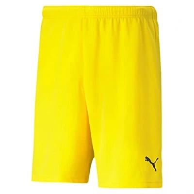 Imagen de Puma teamRISE Short Jr, Pantalón Corto Unisex Bebé, Multicolor (Cyber Yellow/Black), 116