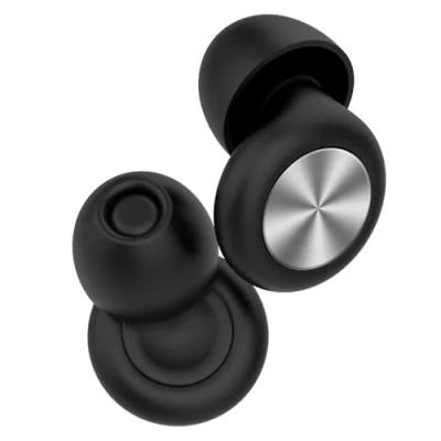 Imagen de Tapones Oídos Ruido Dormir, para Dormir Anti Ronquidos y Conciertos, Reutilizables, Ideales Músicos, DJs, Ambientes Ruidosos(Plata + negro)