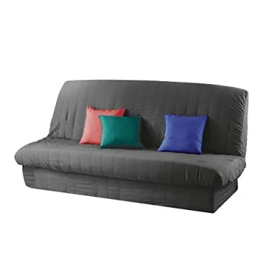 Imagen de douceur d&#039;Intérieur Funda Essential Clic Clac Mat, 120 a 140 cm 185 200 Polye, Poliéster Uni Essentiel, concreto