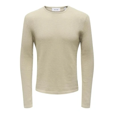 Imagen de ONLY &amp; SONS ONSPANTER Life 12 STRUC Crew Knit Noos Suéter pulóver, Silver Lining, XS de los Hombres