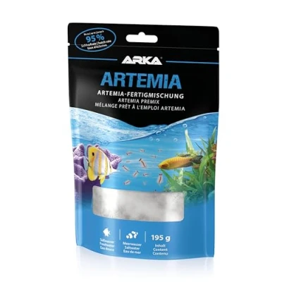 Imagen de Microbe Lift Artemia Mezcla prepreparada de Huevos + Sal, alimento Vivo Ideal para Peces en Cualquier Acuario Agua Dulce y
