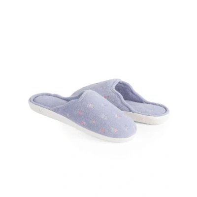 Imagen de isotoner Pantuflas de rizo para mujer con espuma viscoelástica mayor comodidad en interiores y exteriores, Blanco festoneado, 37.5/38 EU