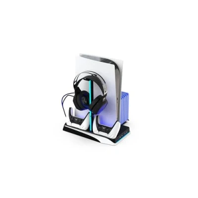 Imagen de DLX+ LED Multi Function Charger Tower PS5 White
