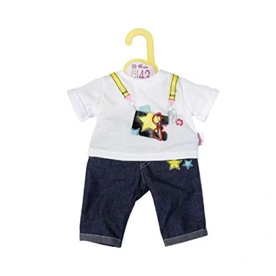 Imagen de Dolly Moda Pantalones Vaqueros Para Muñecas de 39 46 cm, Manos Pequeñas, Promueve la Empatía y Las Habilidades Sociales, Edad 3+ años, Incluye Camiseta