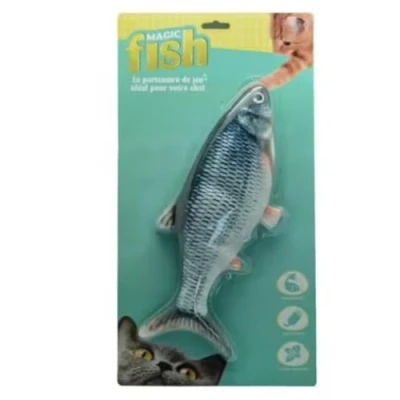 Imagen de Venteo Magic Fish Juguete para Gatos Que se Mueve como un pez Real, Incluye Menta Gatos, Jugar, morder y Masticar.