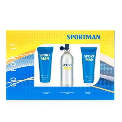 Imagen de SPORTMAN Go For It, Estuche de Regalo Hombre, Colonia 150 ml + Gel Baño 75 After Shave ml, Eau Toilette Natural y Masculina, Aroma Cítrico, Fragancia Fresca, Deportiva Duradera