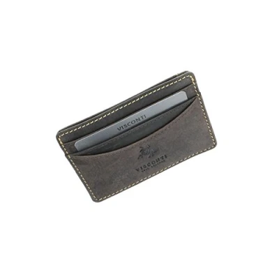 Imagen de Visconti Colección Slim Razor Portatarjeta de Crédito Cuero VSL25 Marrón Petróleo